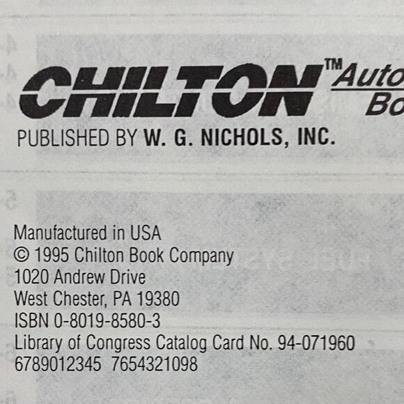 Chilton Ford Mustang/Capri 1979-88 Repair Manual - Picture 3 of 4